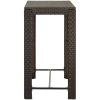 Barbord för trädgård brun konstrotting vidaXL 100 x 60.5 x 110.5 cm – miniatyr 3