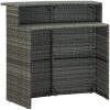Barbord för trädgård grå 120x55x110 cm konstrotting vidaXL – miniatyr 2