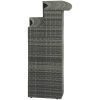 Barbord för trädgård grå 120x55x110 cm konstrotting vidaXL – miniatyr 4