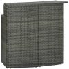 Barbord för trädgård grå 120x55x110 cm konstrotting vidaXL – miniatyr 1