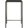 Barbord för trädgård grå konstrotting och glas vidaXL 70 x 70 x 110 cm – miniatyr 2