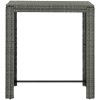 Barbord för trädgård grå konstrotting vidaXL 100 x 60.5 x 110.5 cm – miniatyr 2