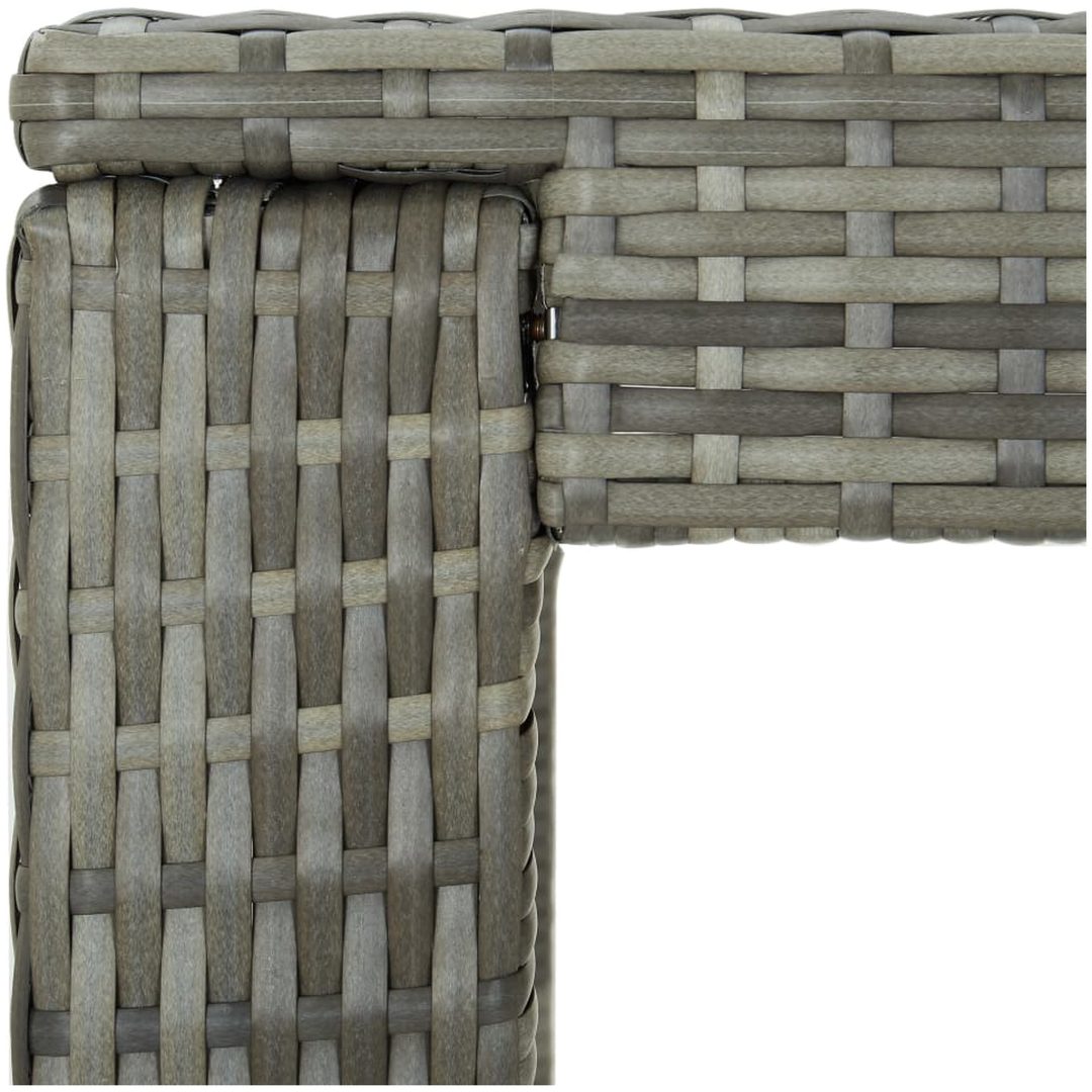 Barbord för trädgård grå konstrotting vidaXL 100 x 60.5 x 110.5 cm – bild 4