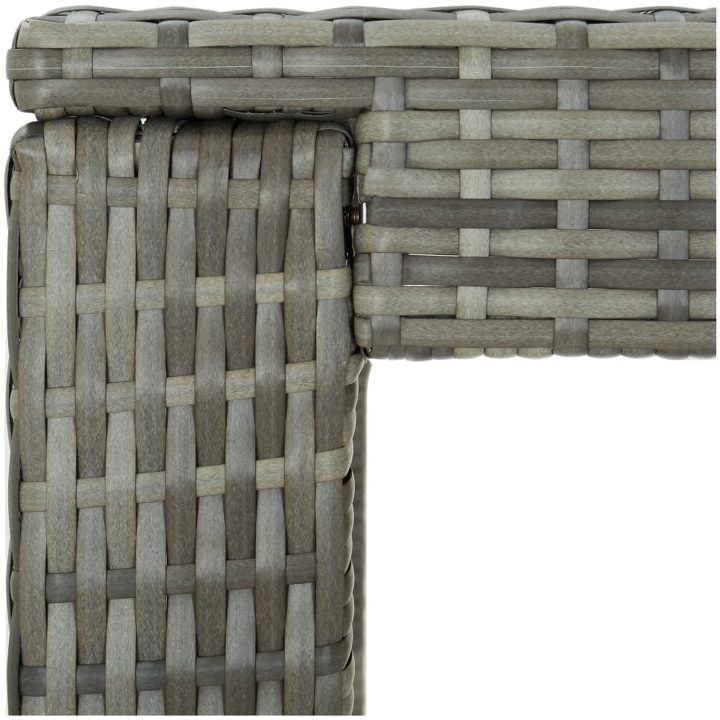 Barbord för trädgård grå konstrotting vidaXL 100 x 60.5 x 110.5 cm – bild 4