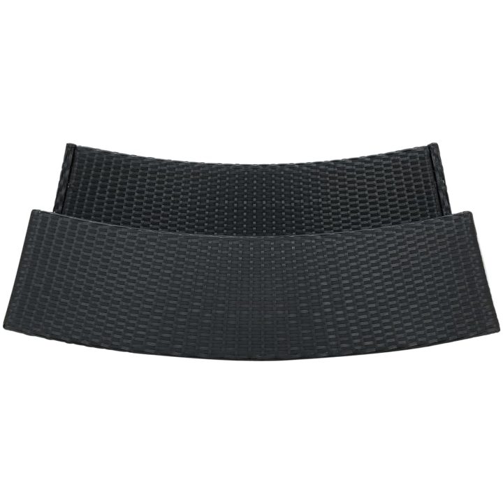 Barbord för trädgård svart 120x55x110 cm konstrotting vidaXL – bild 5