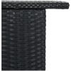Barbord för trädgård svart 120x55x110 cm konstrotting vidaXL – miniatyr 6