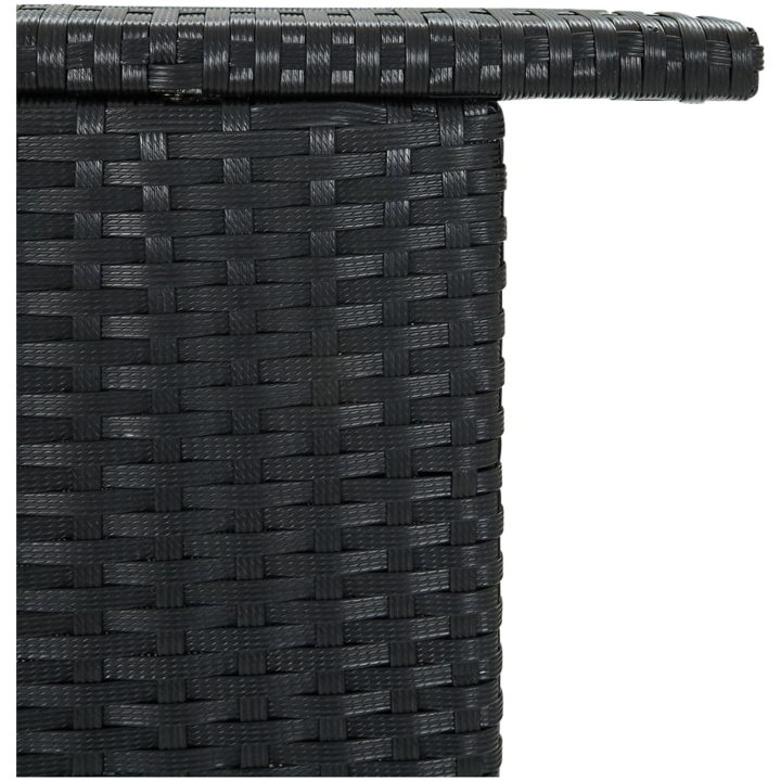 Barbord för trädgård svart 120x55x110 cm konstrotting vidaXL – bild 6