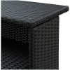 Barbord för trädgård svart 120x55x110 cm konstrotting vidaXL – miniatyr 7