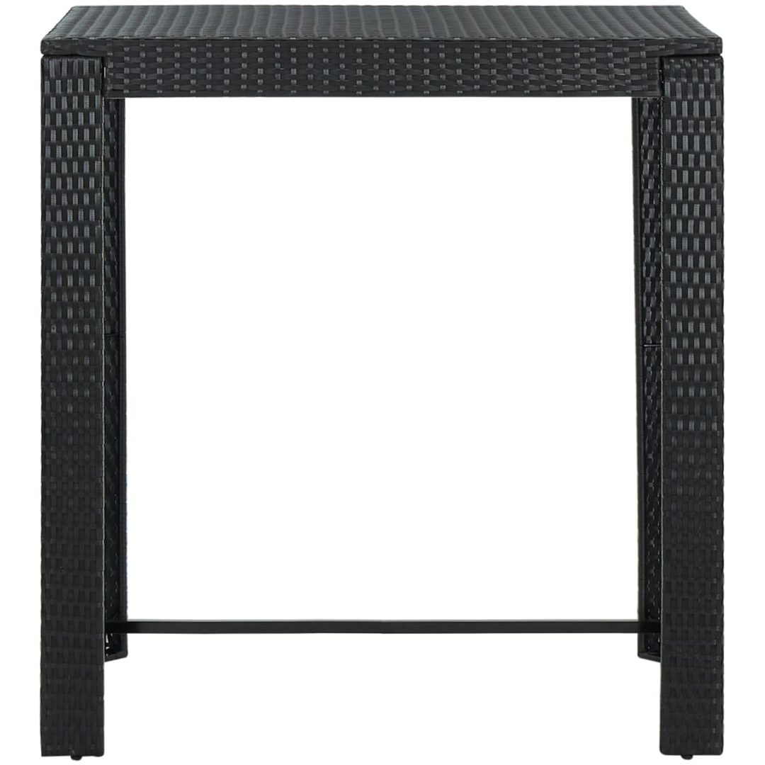 Barbord för trädgård svart konstrotting vidaXL 100 x 60.5 x 110.5 cm – bild 2