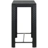 Barbord för trädgård svart konstrotting vidaXL 100 x 60.5 x 110.5 cm – miniatyr 3