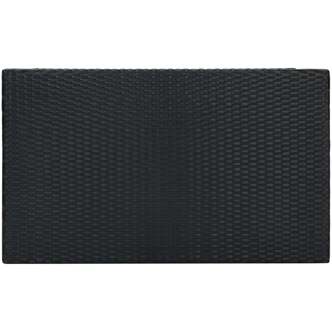 Barbord för trädgård svart konstrotting vidaXL 100 x 60.5 x 110.5 cm – bild 4