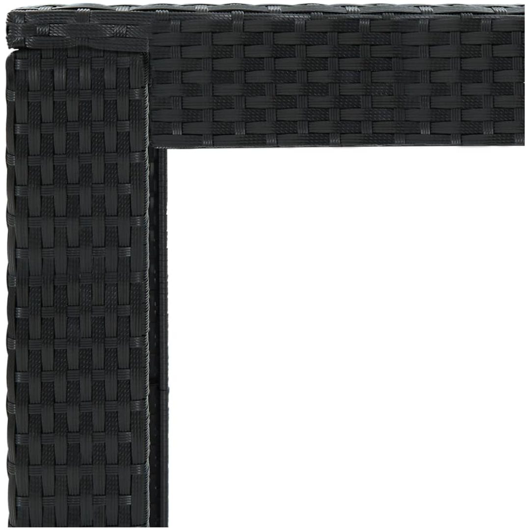 Barbord för trädgård svart konstrotting vidaXL 100 x 60.5 x 110.5 cm – bild 5