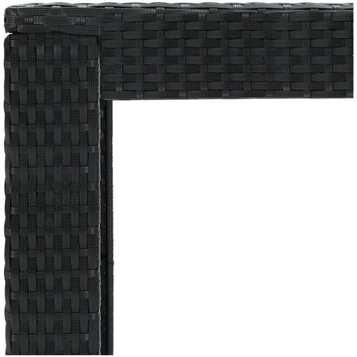 Barbord för trädgård svart konstrotting vidaXL 100 x 60.5 x 110.5 cm – bild 5