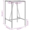 Barbord för trädgården brun konstrotting vidaXL 70 x 70 x 110 cm – miniatyr 11