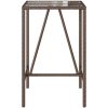 Barbord för trädgården brun konstrotting vidaXL 70 x 70 x 110 cm – miniatyr 5