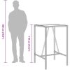 Barbord för trädgården brun konstrotting vidaXL 70 x 70 x 110 cm – miniatyr 10