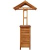 Barbord för trädgården med tak 113x106x217 cm massivt akaciaträ vidaXL – miniatyr 6