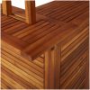 Barbord för trädgården med tak 113x106x217 cm massivt akaciaträ vidaXL – miniatyr 8