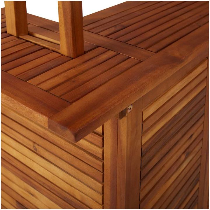 Barbord för trädgården med tak 113x106x217 cm massivt akaciaträ vidaXL – bild 8