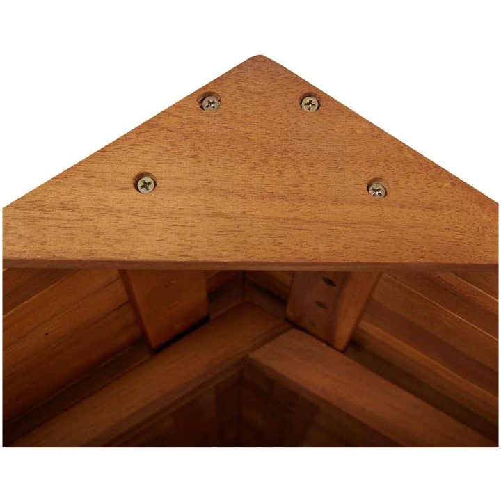 Barbord för trädgården med tak 113x106x217 cm massivt akaciaträ vidaXL – bild 9