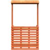 Barbord för trädgården med tak vaxad brun vidaXL 112,5 x 57 x 195,5 cm – miniatyr 4