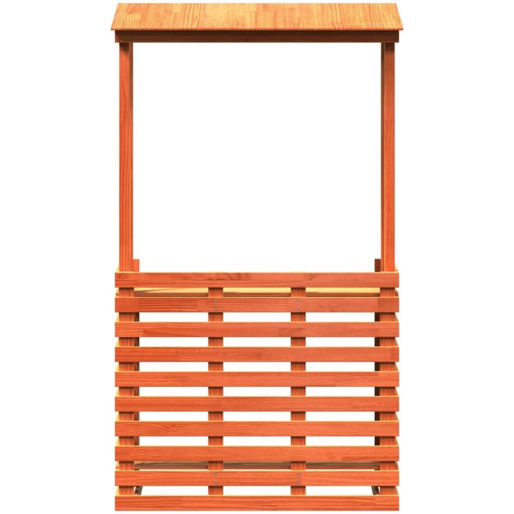 Barbord för trädgården med tak vaxad brun vidaXL 112,5 x 57 x 195,5 cm – bild 4