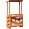 Barbord för trädgården med tak vaxad brun vidaXL 112,5 x 57 x 195,5 cm – miniatyr 6
