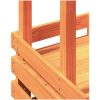 Barbord för trädgården med tak vaxad brun vidaXL 112,5 x 57 x 195,5 cm – miniatyr 7