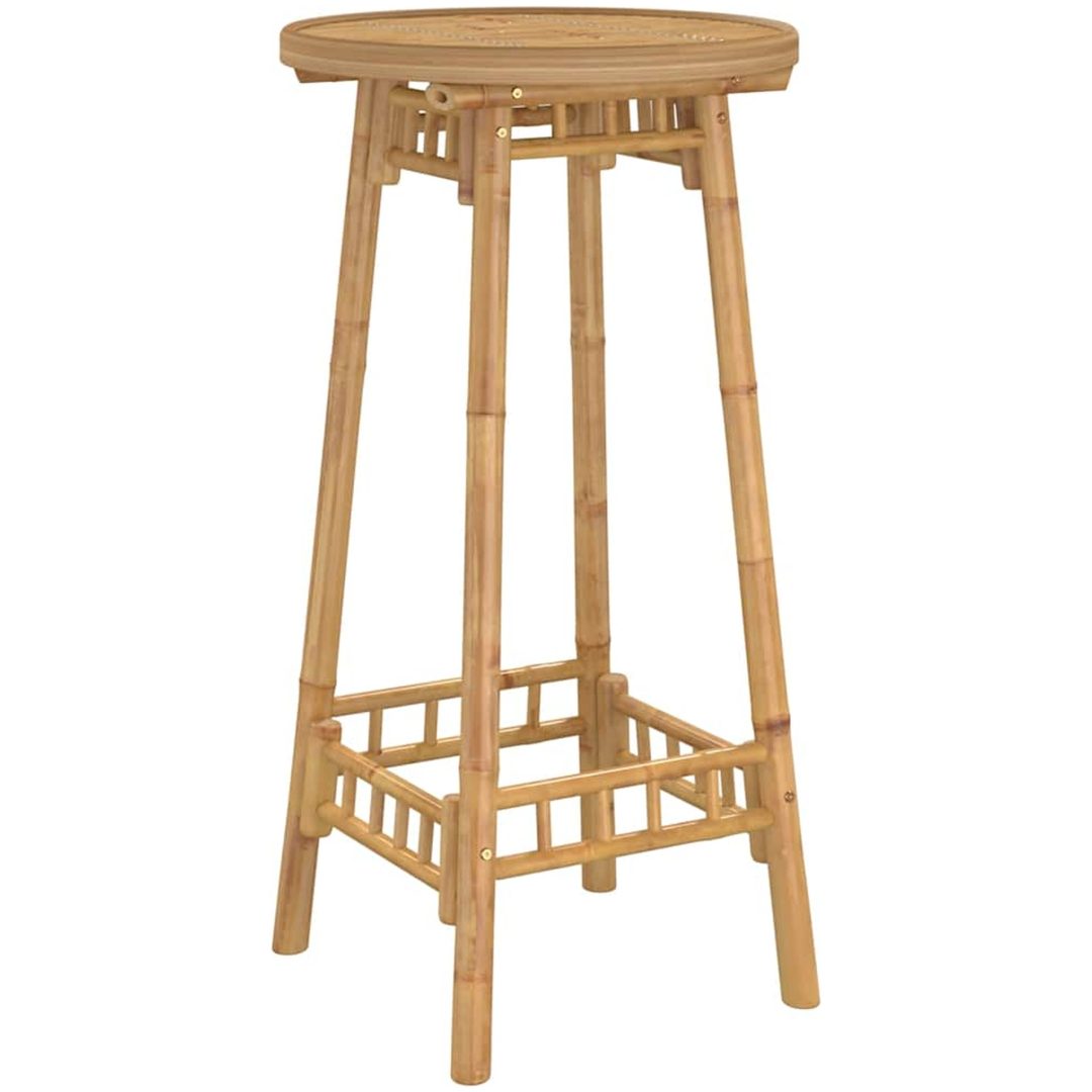Barbord för utomhusbruk runt ⌀55x100 cm bambu vidaXL – bild 2