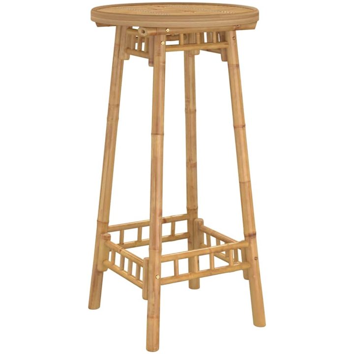 Barbord för utomhusbruk runt ⌀55x100 cm bambu vidaXL – bild 2