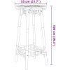 Barbord för utomhusbruk runt ⌀55x100 cm bambu vidaXL – miniatyr 11