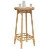 Barbord för utomhusbruk runt ⌀55x100 cm bambu vidaXL – miniatyr 4