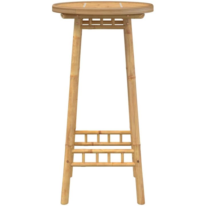 Barbord för utomhusbruk runt ⌀55x100 cm bambu vidaXL – bild 5