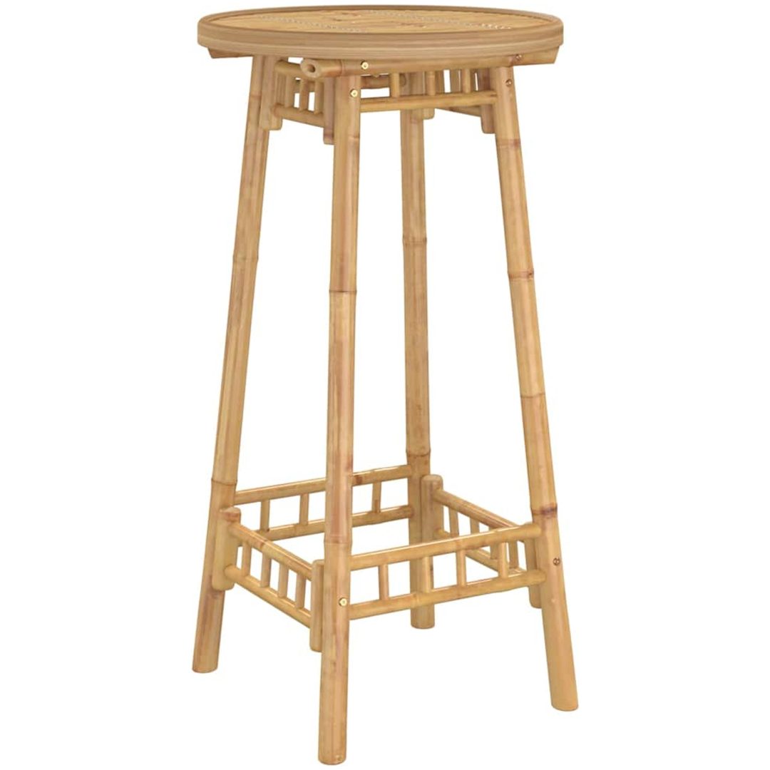 Barbord för utomhusbruk runt ⌀55x100 cm bambu vidaXL – bild 7