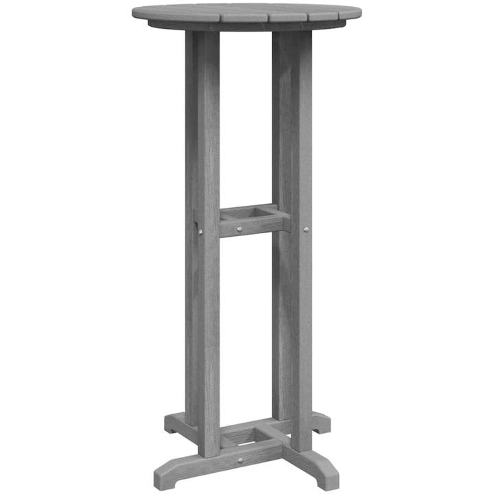 Barbord Ljusgrå 55x55x107 cm HDPE vidaXL 55 x 55 x 107.5 cm – bild 2