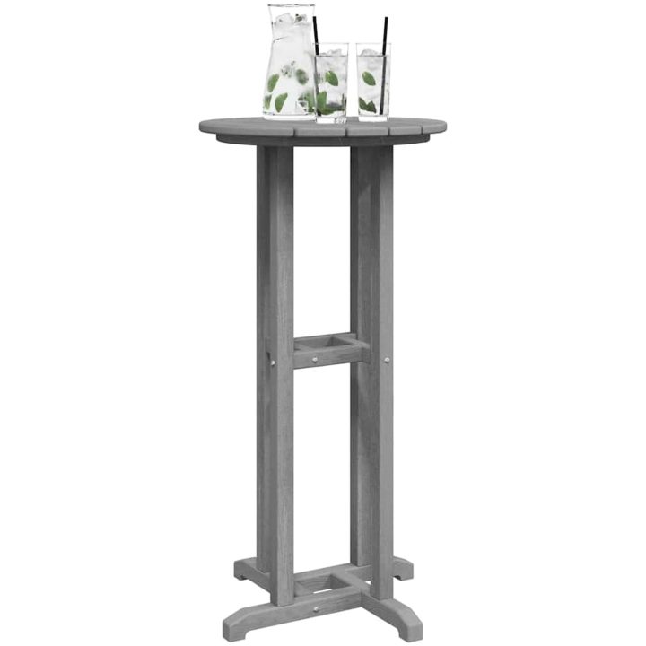 Barbord Ljusgrå 55x55x107 cm HDPE vidaXL 55 x 55 x 107.5 cm – bild 3