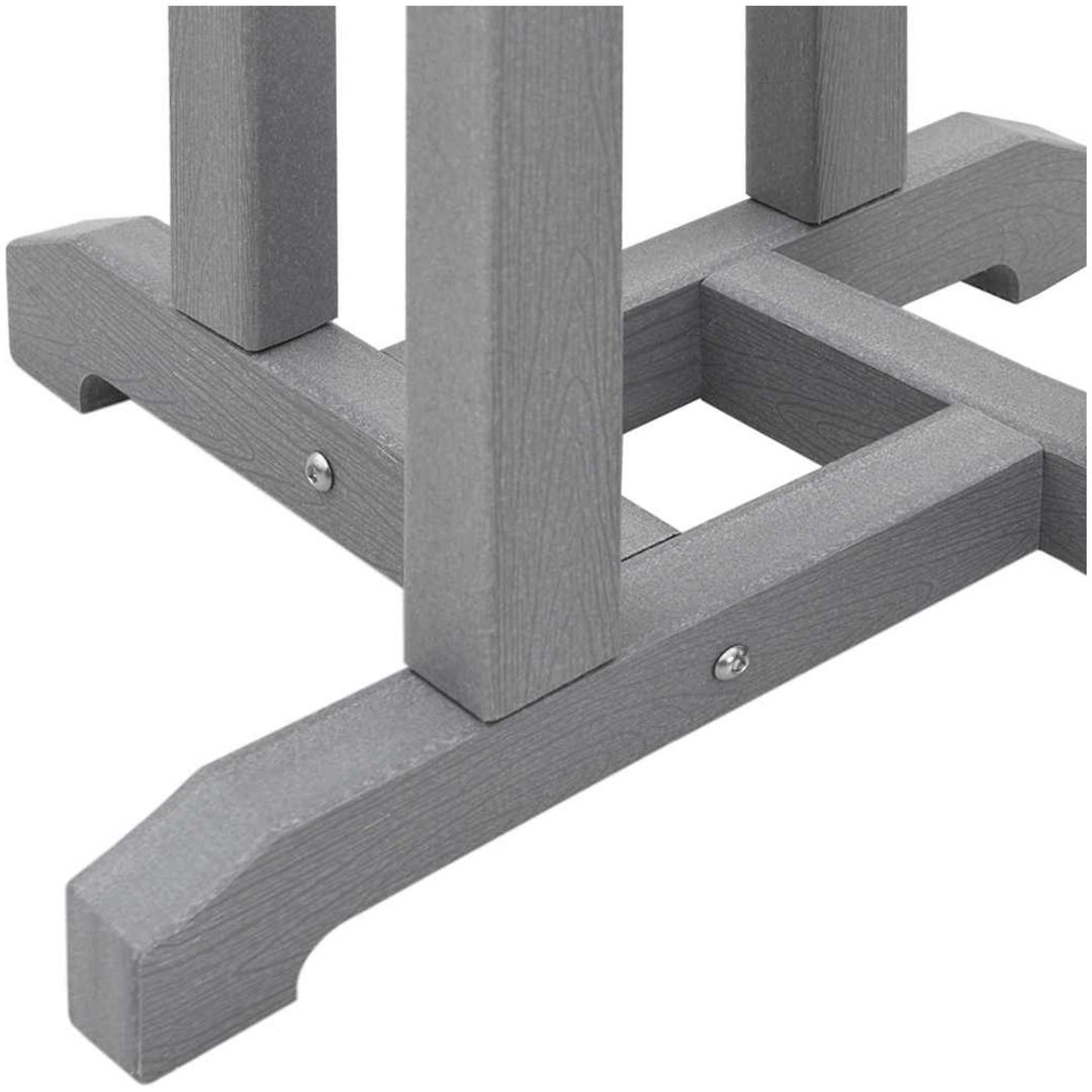 Barbord Ljusgrå 55x55x107 cm HDPE vidaXL 55 x 55 x 107.5 cm – bild 9