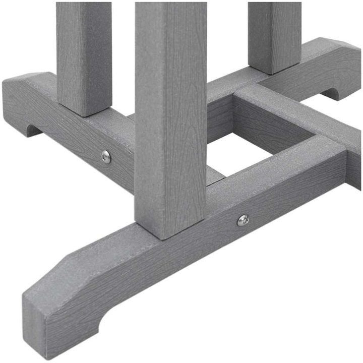 Barbord Ljusgrå 55x55x107 cm HDPE vidaXL 55 x 55 x 107.5 cm – bild 9
