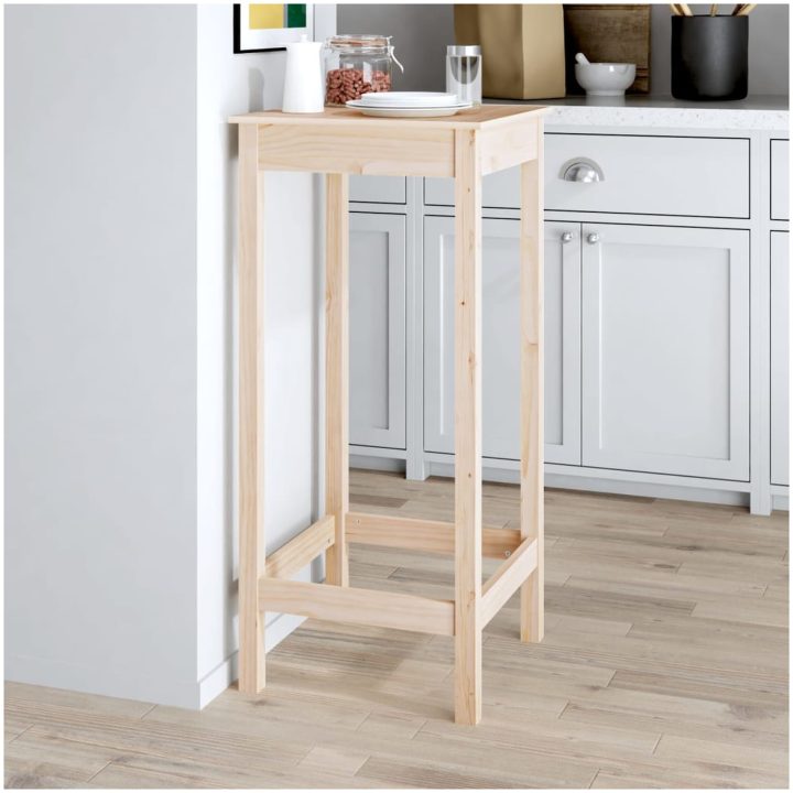 Barbord massiv furu vidaXL 50 x 50 x 110 cm – bild 3