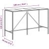 Barbord med glasskiva brun konstrotting vidaXL 180 x 70 x 110 cm – miniatyr 6