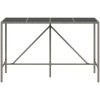 Barbord med glasskiva grå konstrotting vidaXL 180 x 70 x 110 cm – miniatyr 3