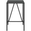 Barbord med glasskiva svart konstrotting vidaXL 70 x 70 x 110 cm – miniatyr 3