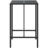 Barbord med glasskiva svart konstrotting vidaXL 70 x 70 x 110 cm – miniatyr 4