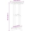 Barbord Svart 55x55x107 cm HDPE vidaXL 55 x 55 x 107.5 cm – miniatyr 11