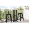 Barbord Svart 55x55x107 cm HDPE vidaXL 55 x 55 x 107.5 cm – miniatyr 1