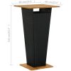 Barbord svart konstrotting och massivt akaciaträ vidaXL 60 x 60 x 110 cm – miniatyr 6
