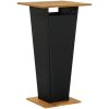 Barbord svart konstrotting och massivt akaciaträ vidaXL 60 x 60 x 110 cm – miniatyr 1