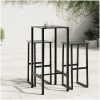 Barbord svart pulverlackerat stål vidaXL 50 x 50 x 110 cm – miniatyr 3