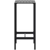 Barbord svart pulverlackerat stål vidaXL 50 x 50 x 110 cm – miniatyr 5