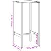 Barbord svart pulverlackerat stål vidaXL 50 x 50 x 110 cm – miniatyr 8